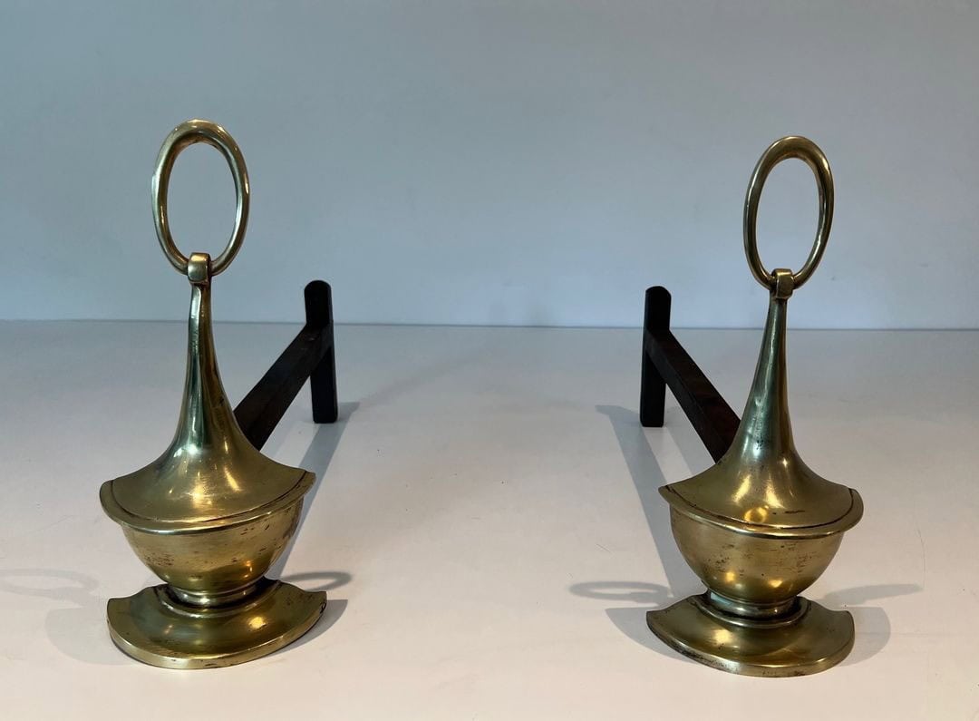 Neoclassical Bronze Andirons - Image 5