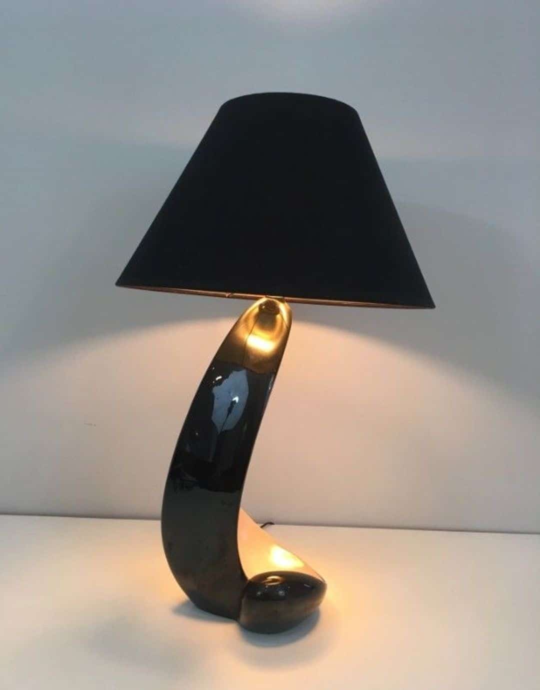 French Ceramic Table Lamp, circa 1950 - Image 5
