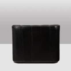 De Sede Black Leather Armchair and Ottoman - Rear View - Styylish