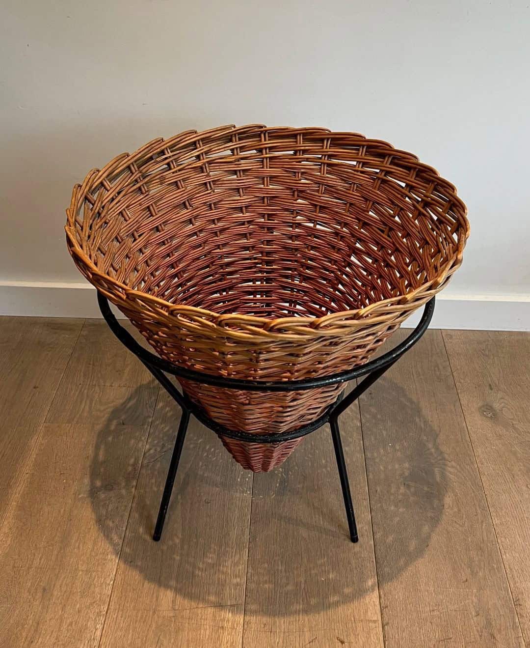 French Mid-Century Rattan Planters - View Five - Styylish