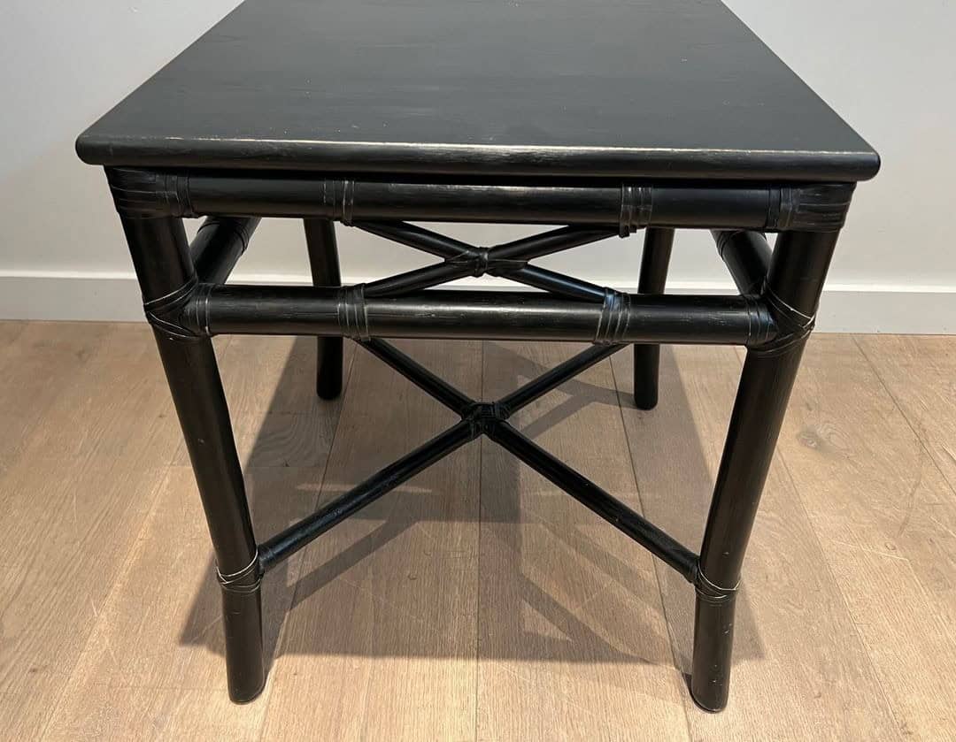Pair of Faux Bamboo Side Tables by Gasparucci Italo, Italy, circa 1970 - Image 6