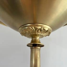 French Neoclassical Brass Floor Lamp