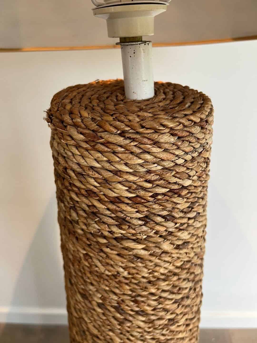 Audoux-Minet Style Rope Floor Lamp - Stem Detail - Styylish