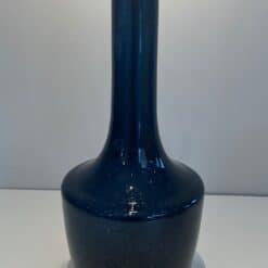Mid-Century Blue Blown Glass Table Lamp - Base Detail Two - Styylish