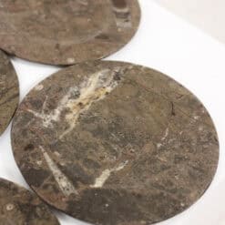 Set of 7 Fossil Marble Plates - Detail Four - Styylish