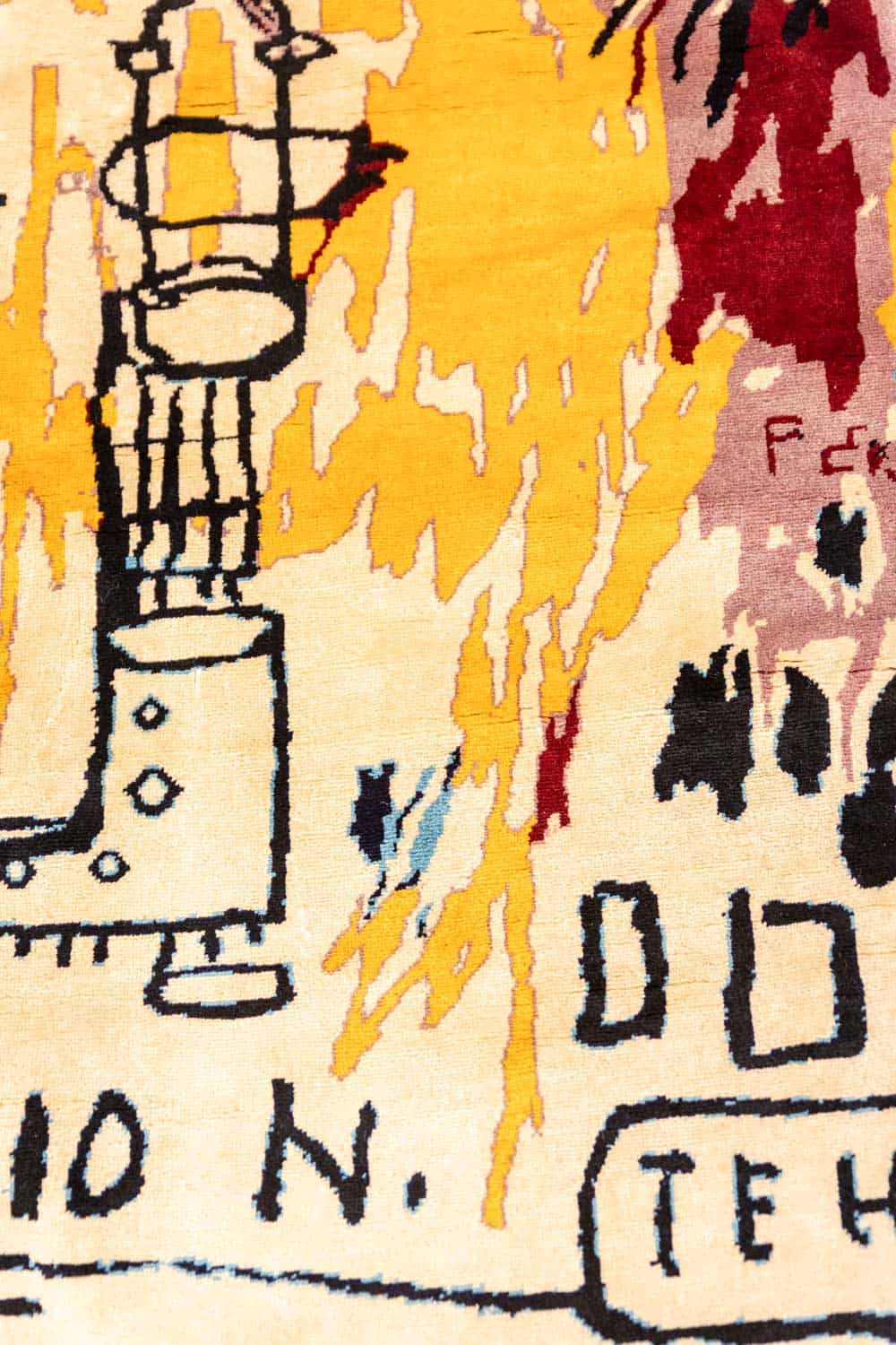 Jean-Michel Basquiat Inspired Wool Tapestry - Detail Five - Styylish