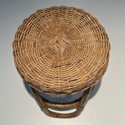 Franco Albini Style Rattan Stool - Image 6