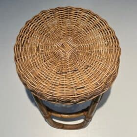 Franco Albini Style Rattan Stool