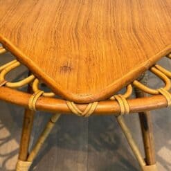 French Mid-Century Trampoline Rattan Coffee Table - Image 6