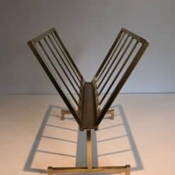 French 1970s Brass Magazine Rack - Image 6
