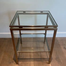 Pair of Guy Lefèvre Side Tables for Maison Jansen, France, 1970s