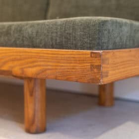 Pierre Chapo Model L09b  Bench, in Blond Elm. 1990s.