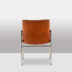 Set of 6 Italian Faux Leather Chairs - Rear View - Styylish