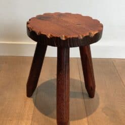 French Brutalist Pine Stools - Image 7