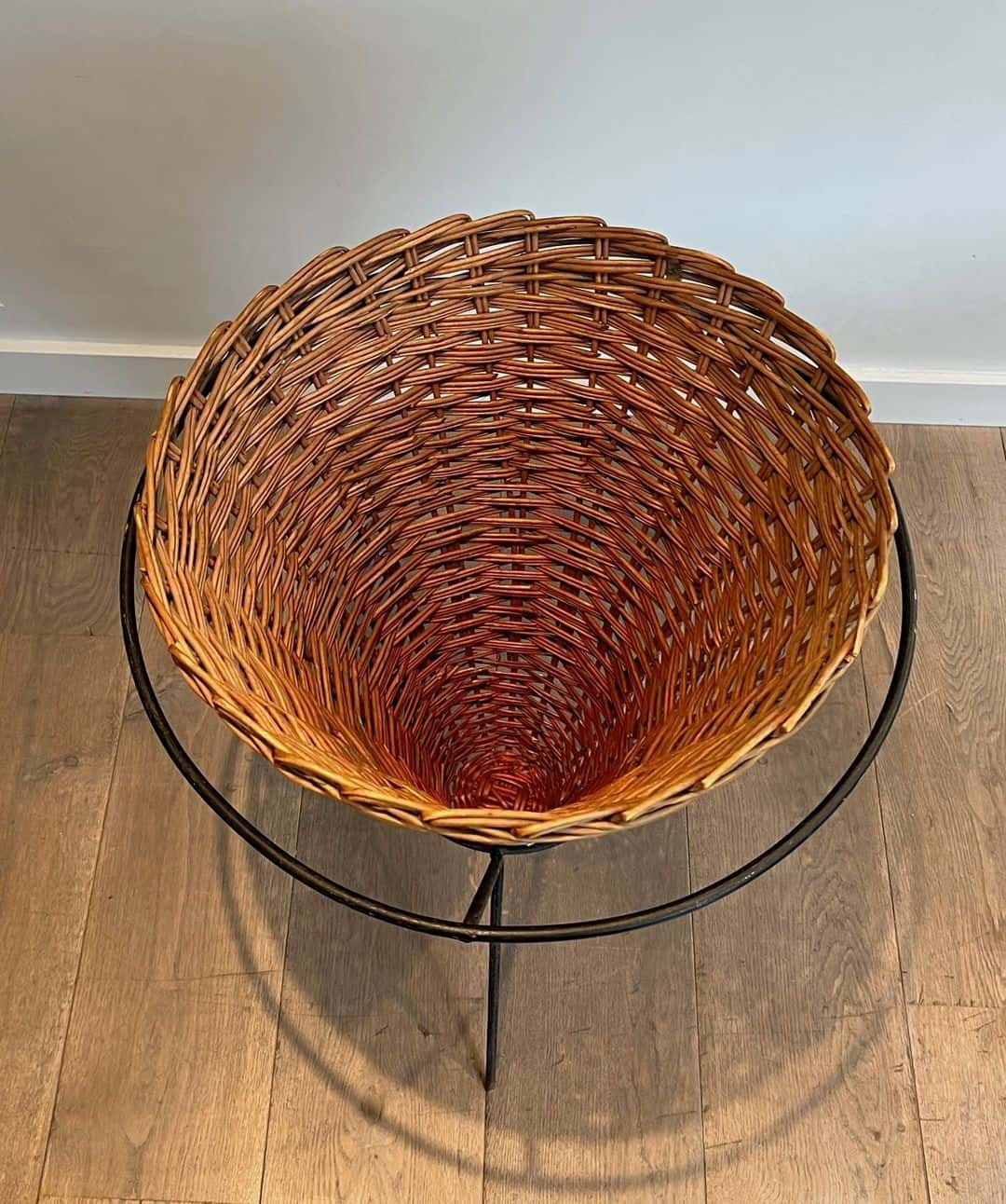 French Mid-Century Rattan Planters - View Six - Styylish