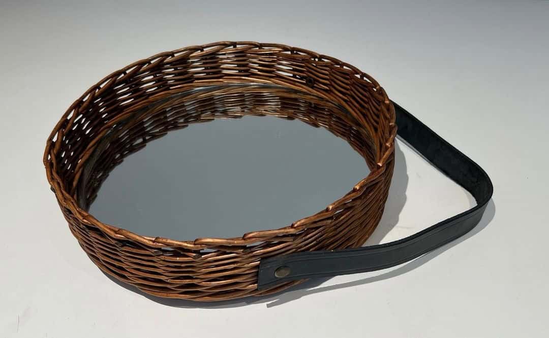 Mid-Century French Rattan Mirror - View Four - Styylish
