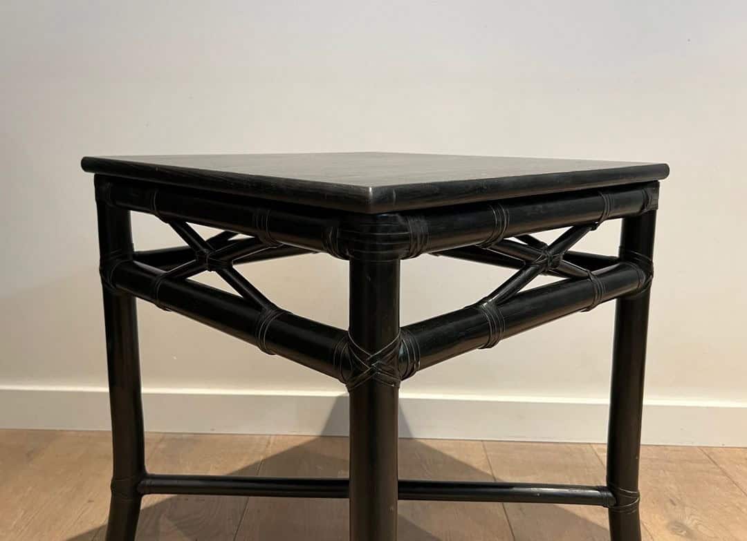 Pair of Faux Bamboo Side Tables by Gasparucci Italo, Italy, circa 1970 - Image 7