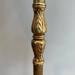 French Neoclassical Brass Floor Lamp - Stem Detail - Styylish