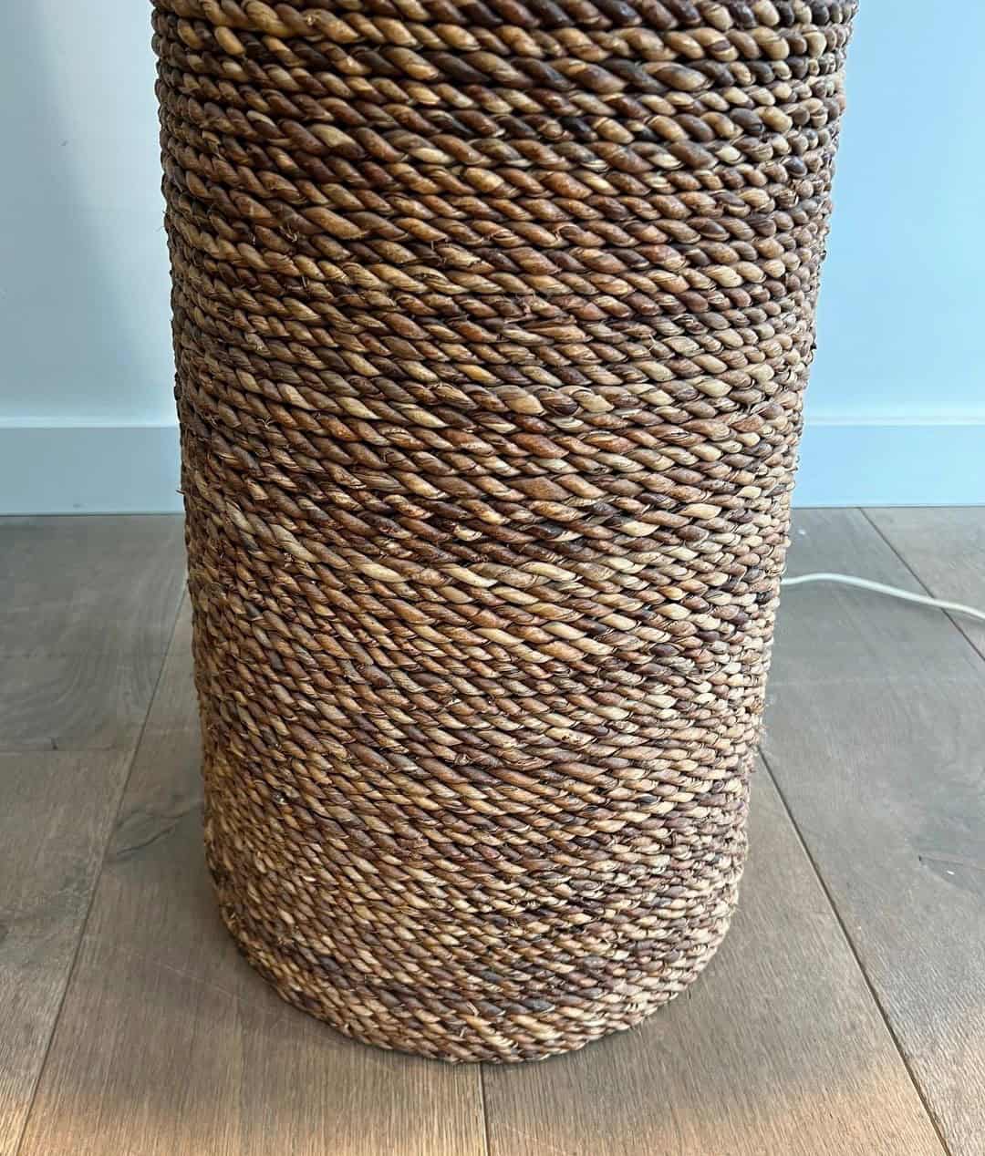Audoux-Minet Style Rope Floor Lamp - Base Detail - Styylish