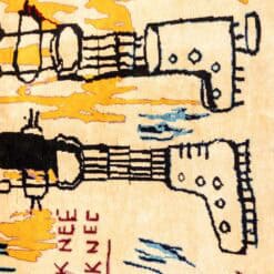 Jean-Michel Basquiat Inspired Wool Tapestry - Detail Six - Styylish