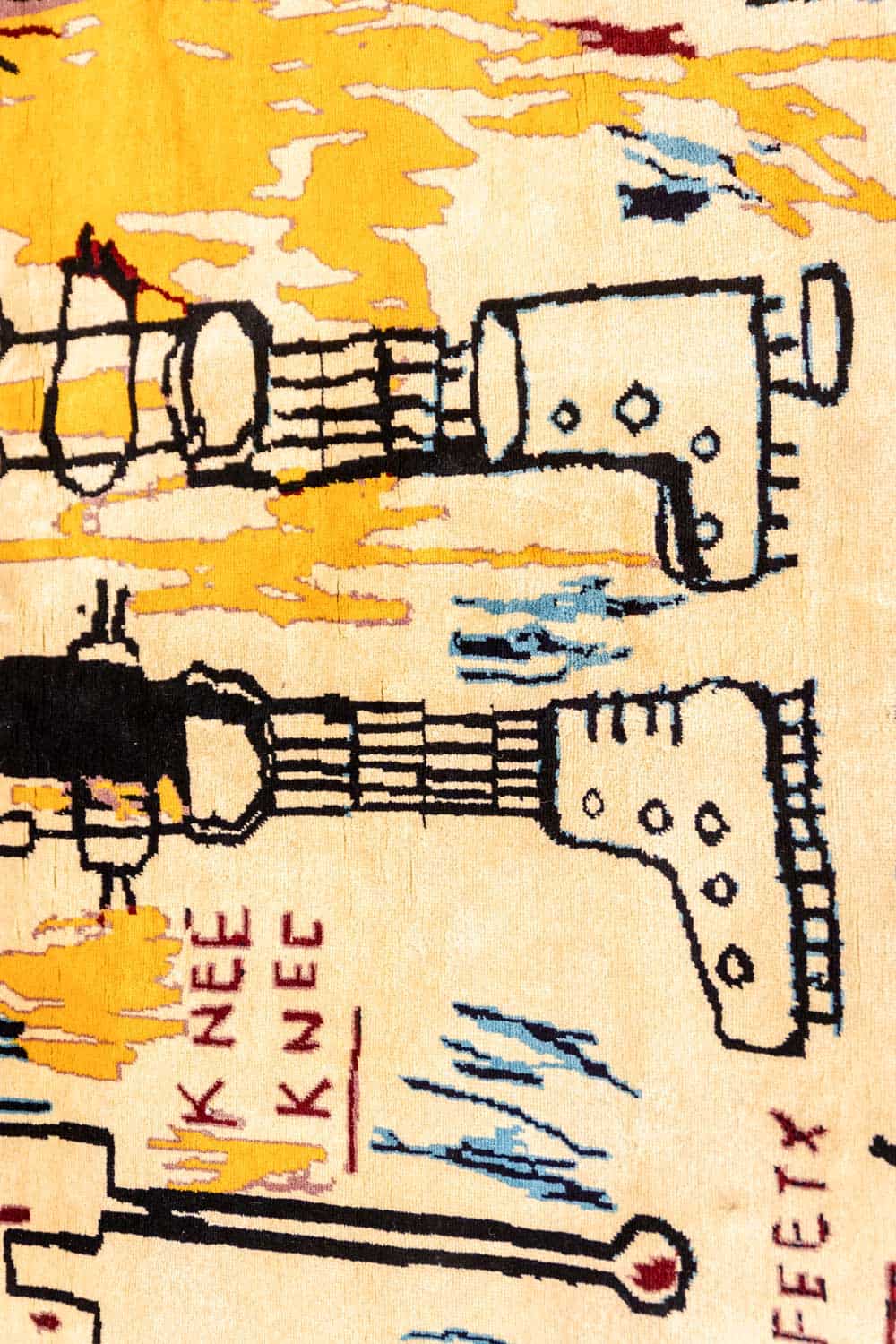 Jean-Michel Basquiat Inspired Wool Tapestry - Detail Six - Styylish