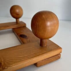 Charlotte Perriand Style Pine Accordion Coat Hanger - Knob Detail - Styylish