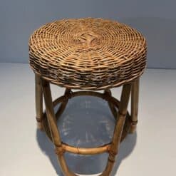 Franco Albini Style Rattan Stool - Image 7