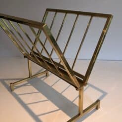 French 1970s Brass Magazine Rack - Image 7