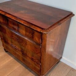 French Empire Commode in Flamed Mahogany - Angled View Three - Styylish
