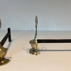 Neoclassical Bronze Andirons - Image 7