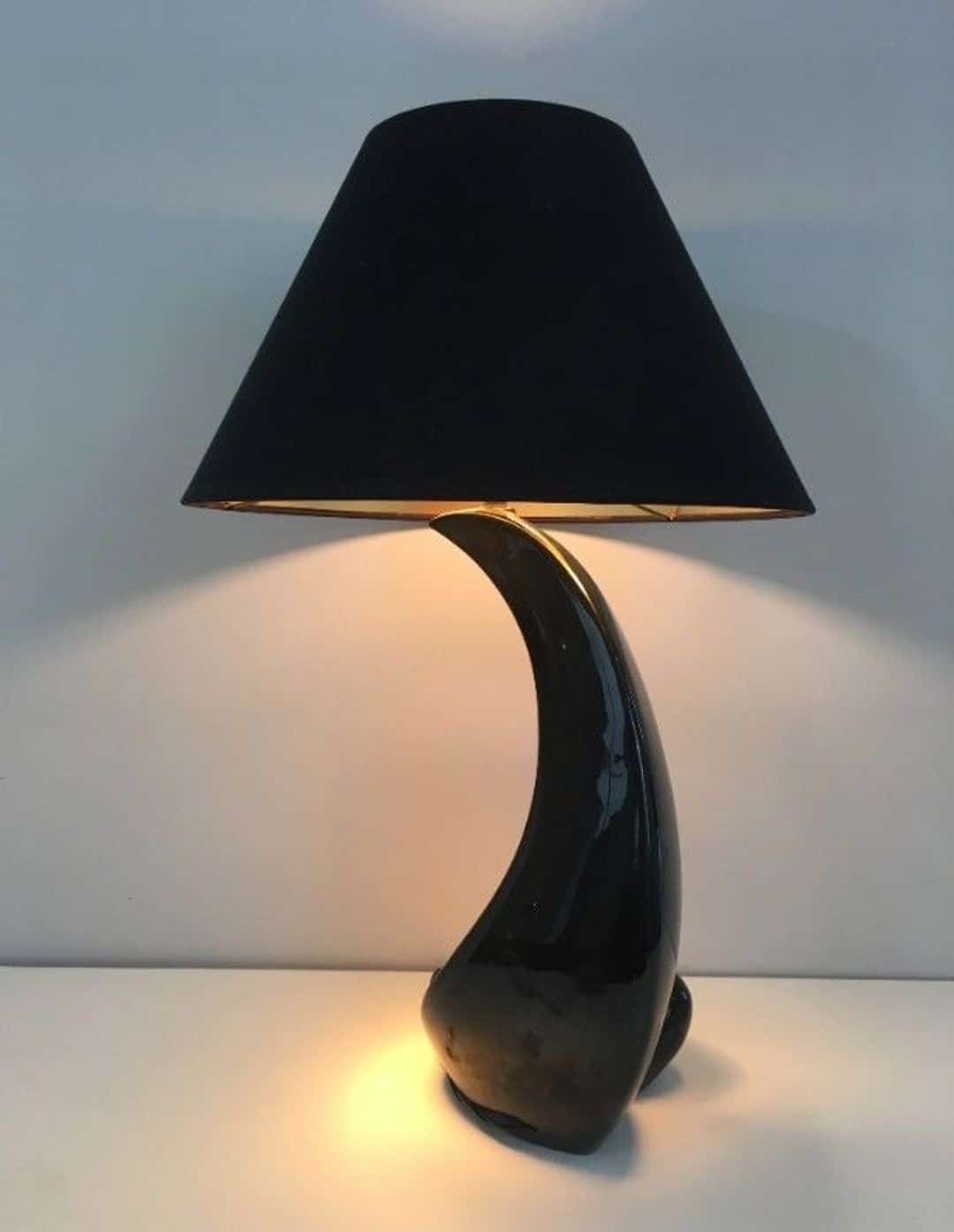 French Ceramic Table Lamp, circa 1950 - Image 7