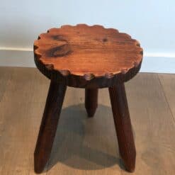 French Brutalist Pine Stools - Image 8