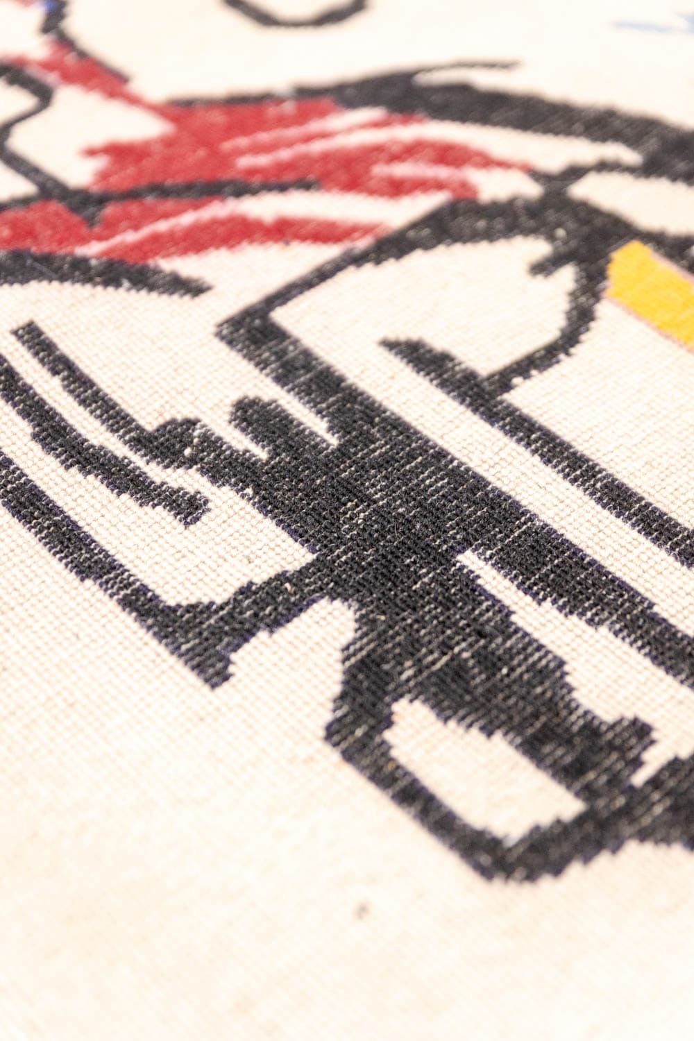 Jean-Michel Basquiat Inspired Wool Tapestry - Detail Seven - Styylish