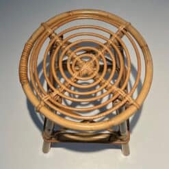 Jean Royère Style Rattan Drum Stool - Image 8