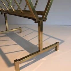 French 1970s Brass Magazine Rack - Image 8