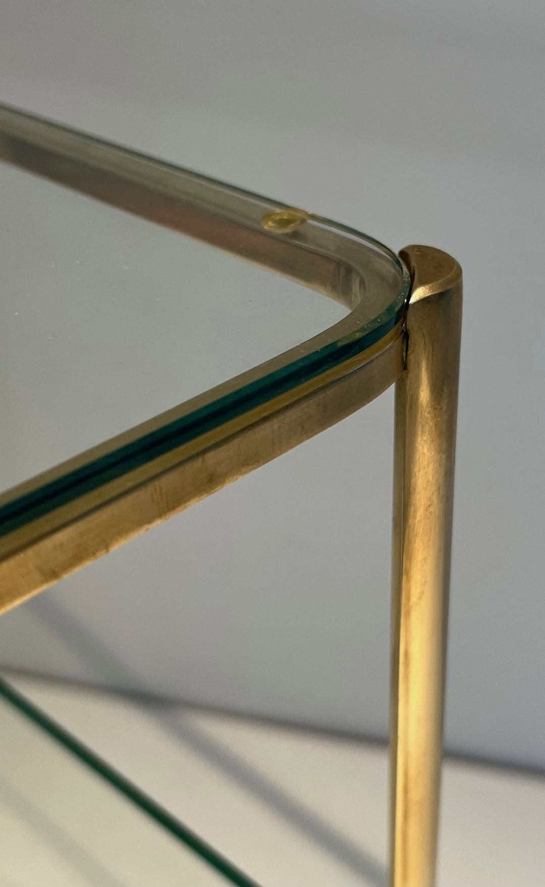 Jacques Théophile Lepelletier Bronze and Glass Magazine Rack - Corner Detail Three - Styylish