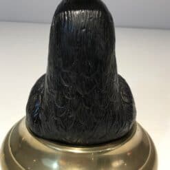 Pair of Signed French Carved Wood Eagle Candlesticks - Rear Detail - Styylish