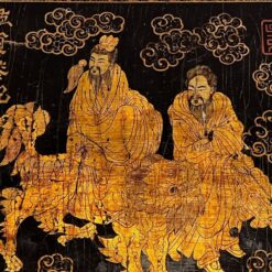 French Chinoiserie Black Lacquer and Gilt Panel - Image 8