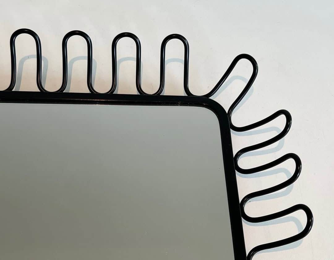 French Jean Royère Style Coiled Wire Mirrors - Image 8