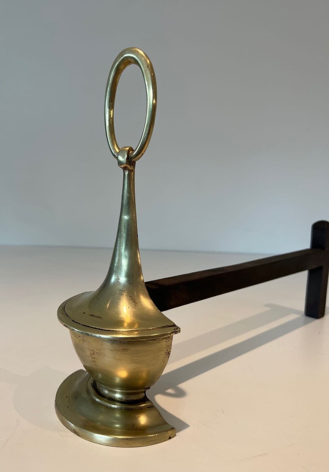 Neoclassical Bronze Andirons - Image 8