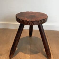 French Brutalist Pine Stools - Image 9