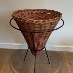 French Mid-Century Rattan Planters - View Eight - Styylish