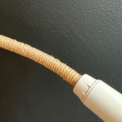 French 1970s Natural Rope Chandelier - Light Head Detail - Styylish