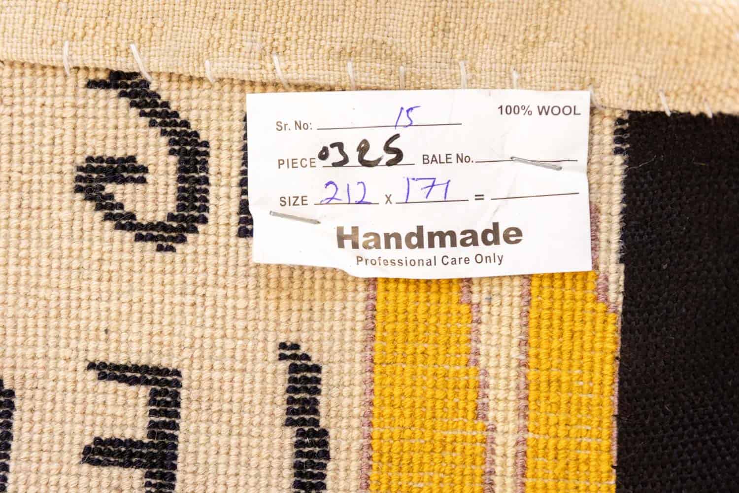 Jean-Michel Basquiat Inspired Wool Tapestry - Tag Detail - Styylish