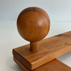 Charlotte Perriand Style Pine Accordion Coat Hanger - Knob Detail Three - Styylish
