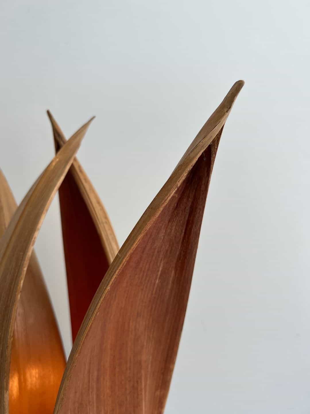 French 1970s Rattan Palm Tree Lamp - Image 9