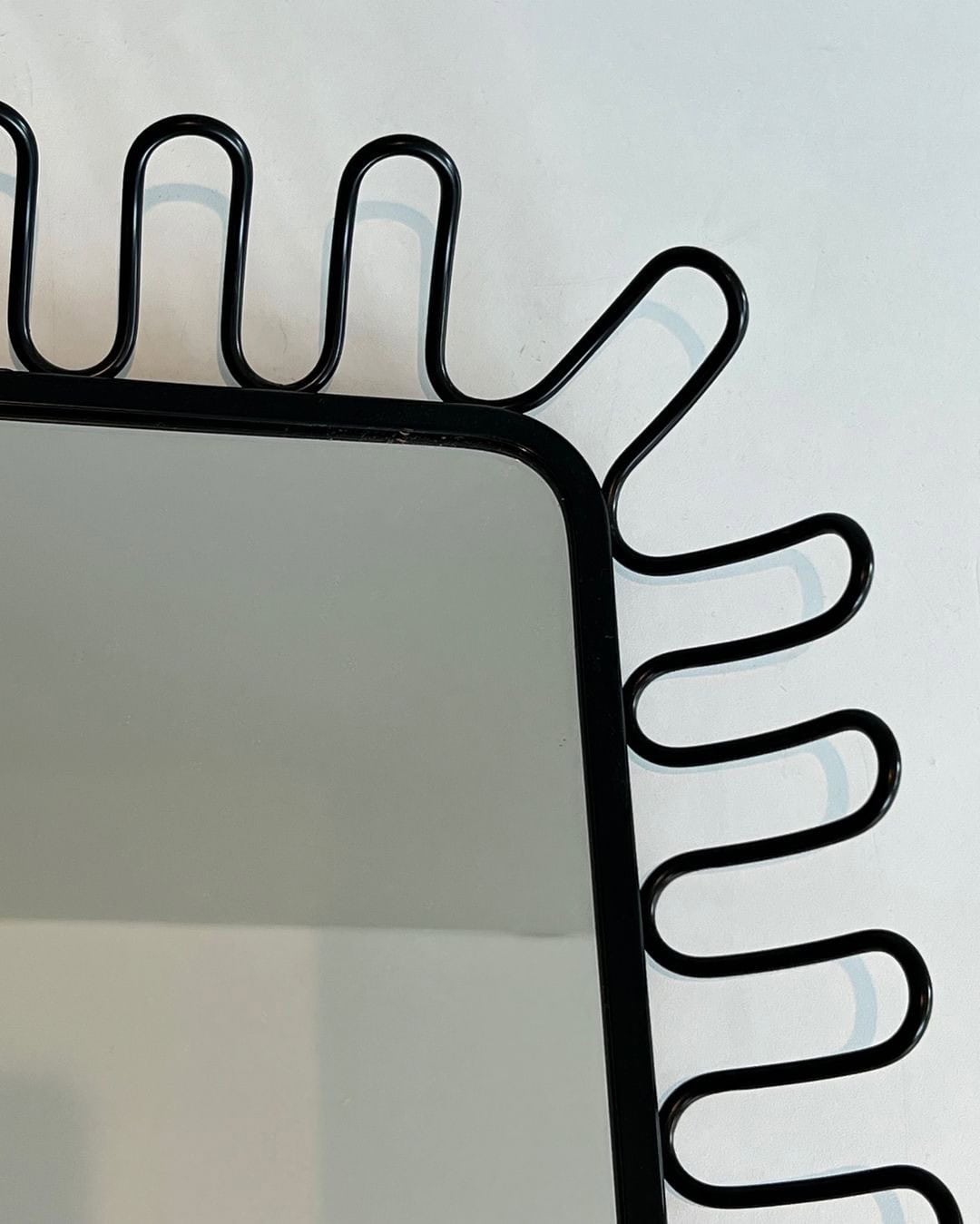 French Jean Royère Style Coiled Wire Mirrors - Image 9