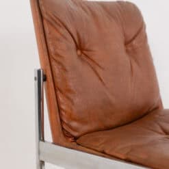 Set of 6 Italian Faux Leather Chairs - Side Detail - Styylish