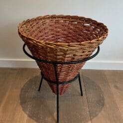 French Mid-Century Rattan Planters - View Nine - Styylish