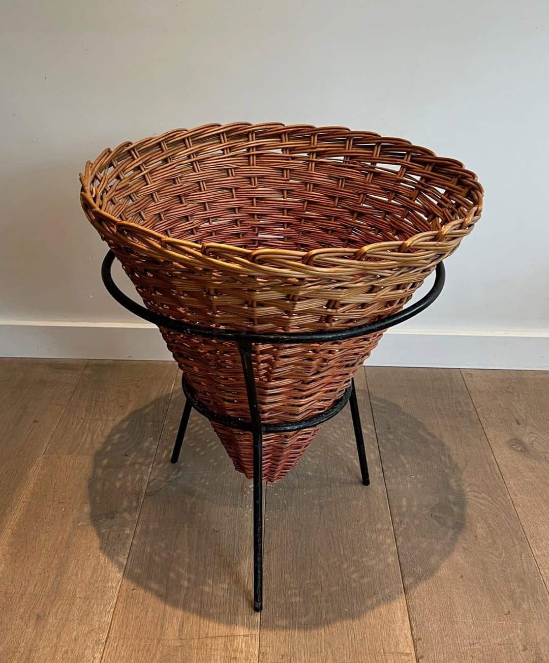 French Mid-Century Rattan Planters - View Nine - Styylish